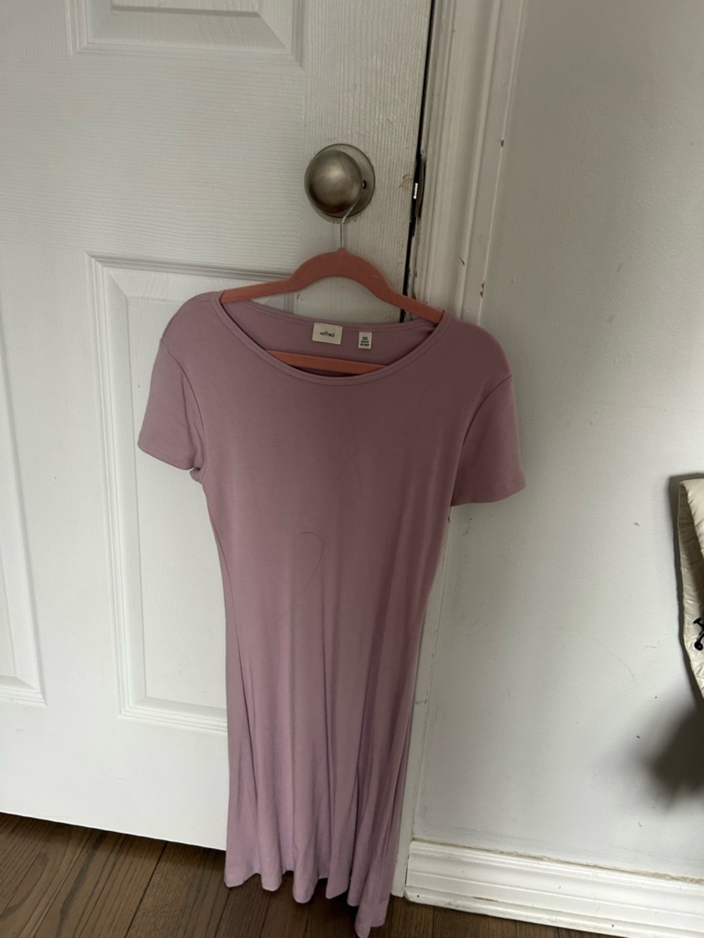 Aritzia Mauve Short-Sleeve Mini Dress